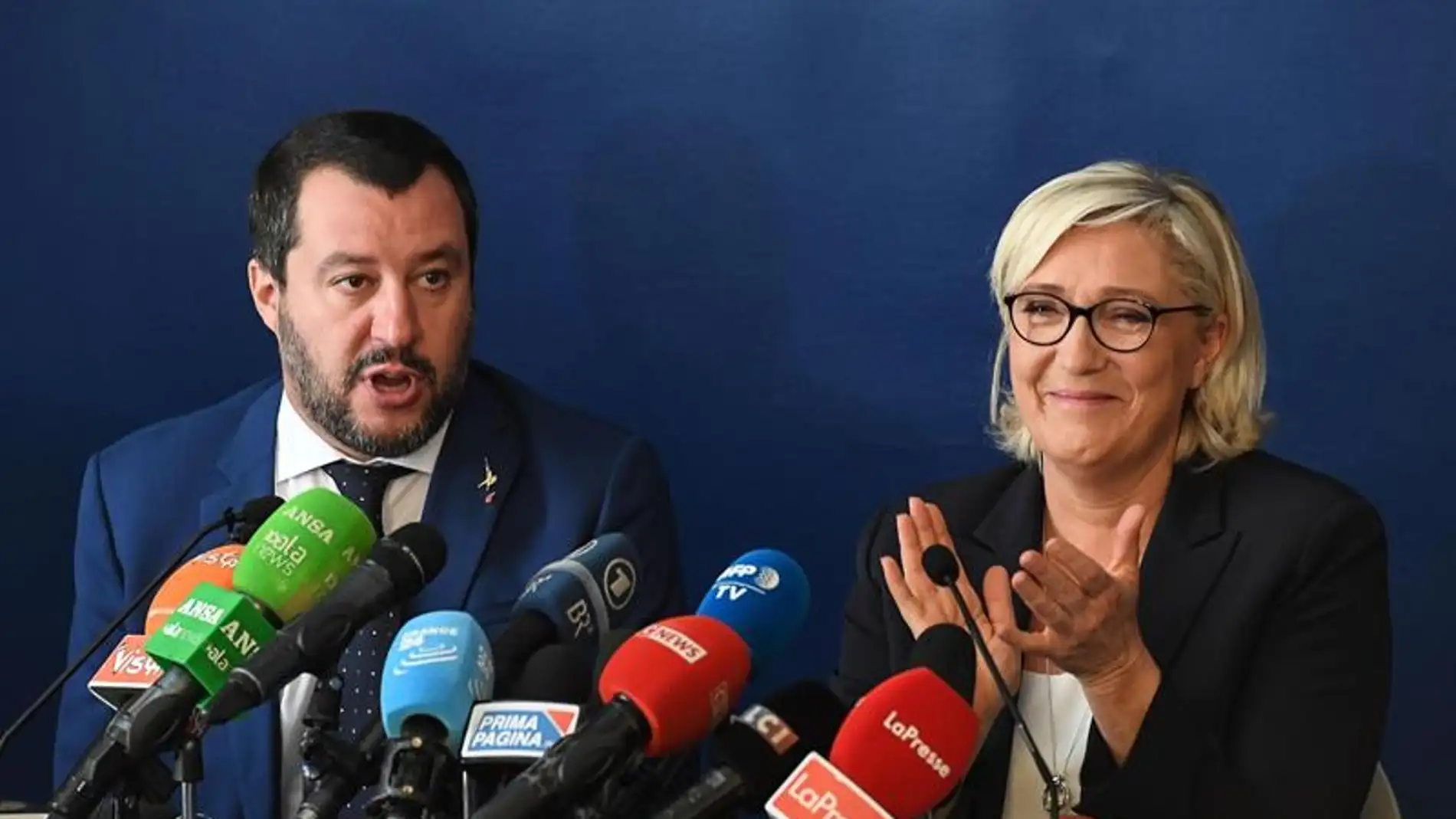 Matteo Salvini y Marine Le Pen