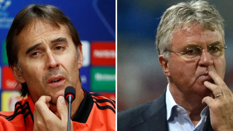 Guus Hiddink y Lopetegui Guus Hiddink y Lopetegui
