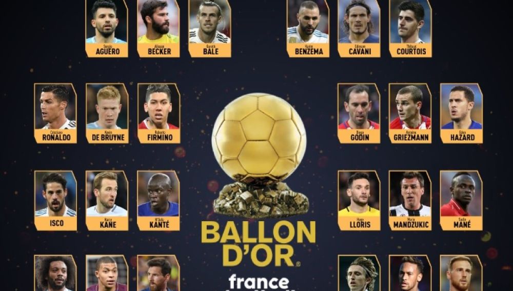 Los 30 jugadores nominados al Balón de Oro