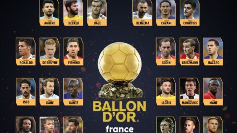 Los 30 jugadores nominados al Bal&oacute;n de Oro