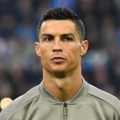Cristiano Ronaldo, pensativo antes de un partido con la Juve