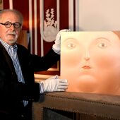 Fernando Botero en la presentación de su nueva obra