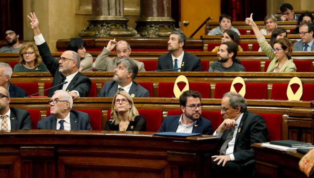 Quim Torra en el Parlament de Cataluña
