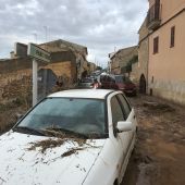 Coches arrastrados por el agua en Sant Llorenç