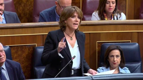 La ministra de Justicia , Dolores Delgado, durante su comparecencia en el Congreso