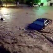Tres coches cubiertos por el agua tras las lluvias torrenciales en Mallorca