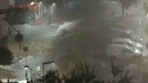 M&aacute;laga en alerta roja por fuertes lluvias