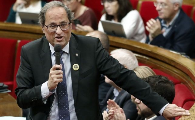 Torra pide un referéndum sobre la independencia: "La fase de los estatutos está superada" Torra pide un referéndum sobre la independencia: "La fase de los estatutos está superada"