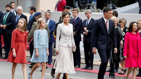 Pedro S&aacute;nchez en el desfile de la Fiesta Nacional