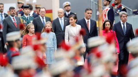 Pedro S&aacute;nchez, en el desfile del 12 de octubre