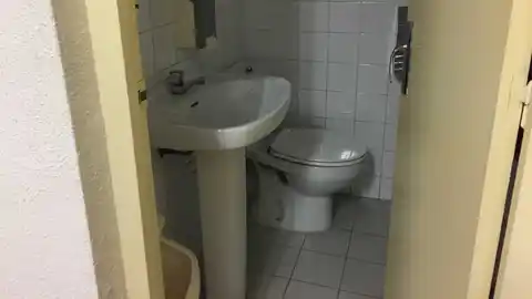 El cuarto de baño de la sede de la Asociación de Esclerosis Múltiple de Elche no es accesible a personas con movilidad reducida El cuarto de baño de la sede de la Asociación de Esclerosis Múltiple de Elche no es accesible a personas con movilidad reducida