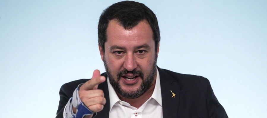 El ministro del Interior italiano, Matteo Salvini El ministro del Interior italiano, Matteo Salvini