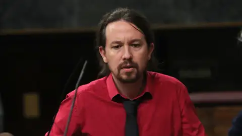 El presidente de Podemos, Pablo Iglesias, durante una intervención en el Congreso El presidente de Podemos, Pablo Iglesias, durante una intervención en el Congreso