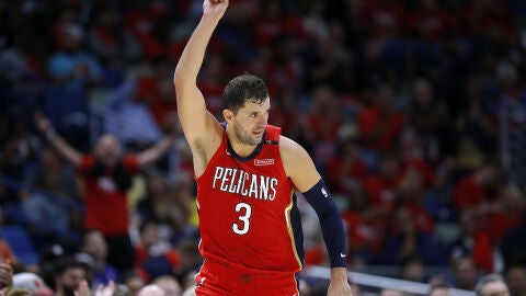 Nikola Mirotic, en un partido con los Pelicans