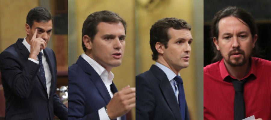 Pedro Sánchez, Albert Rivera, Pablo Casado y Pablo Iglesias Pedro Sánchez, Albert Rivera, Pablo Casado y Pablo Iglesias