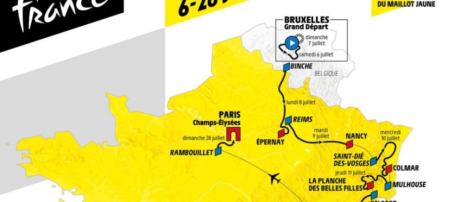 El recorrido del Tour de Francia 2019 El recorrido del Tour de Francia 2019