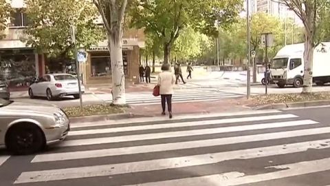 Paso de cebra en Pamplona