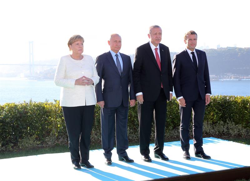 Arranca la cumbre sobre Siria en Estambul con Erdogan, Merkel, Putin y Macron Arranca la cumbre sobre Siria en Estambul con Erdogan, Merkel, Putin y Macron