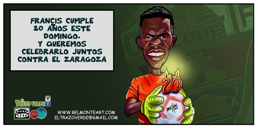 Francis cumple 20 años ante el Real Zaragoza y quiere celebrarlo con otro triunfo Francis cumple 20 años ante el Real Zaragoza y quiere celebrarlo con otro triunfo