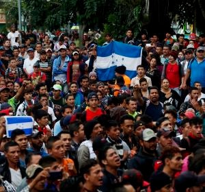 Imagen de la caravana de migrantes que quieren llegar a EEUU Imagen de la caravana de migrantes que quieren llegar a EEUU