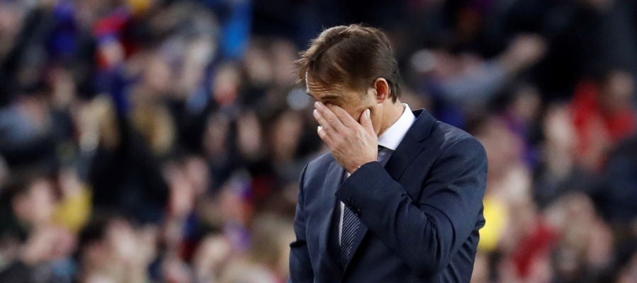 Julen Lopetegui, en el Camp Nou Julen Lopetegui, en el Camp Nou