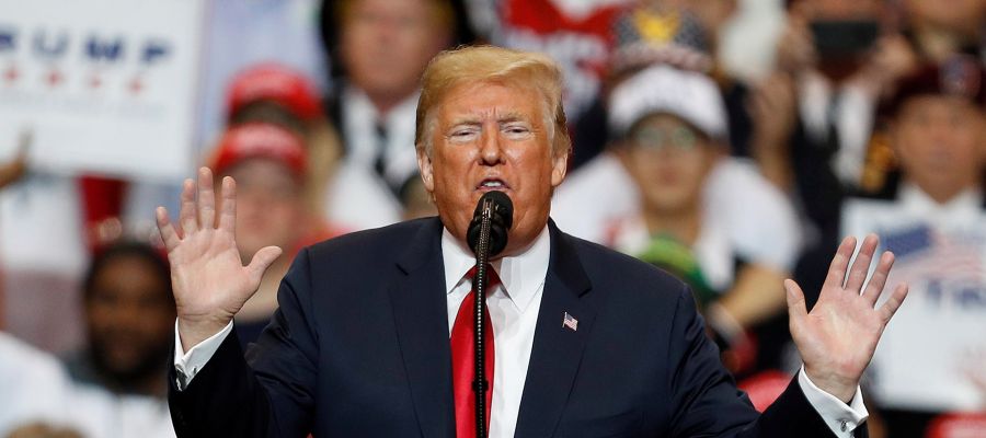 Donald Trump en un acto electoral en Missouri Donald Trump en un acto electoral en Missouri