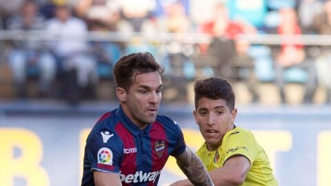To&ntilde;o Garc&iacute;a, durante el partido contra el Villarreal