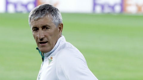 Quique Seti&eacute;n, en un entrenamiento