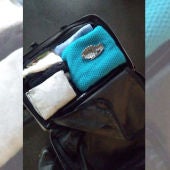 Imagen de la maleta que provocó el aviso de bomba en Sants