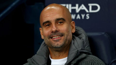 Guardiola, sonriente