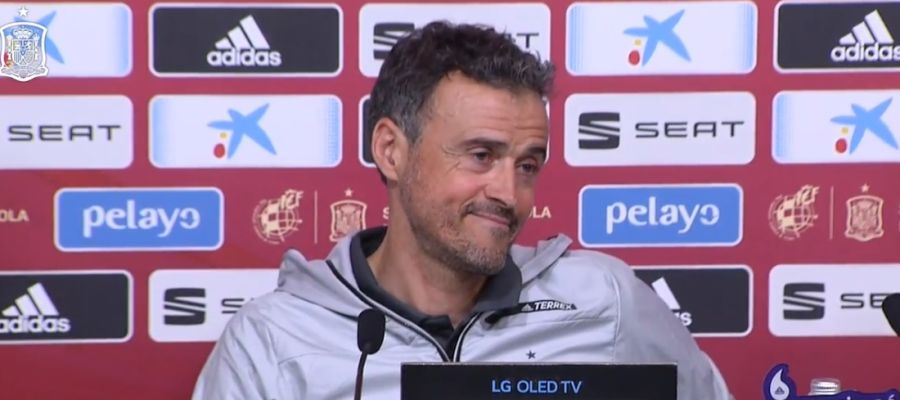 Luis Enrique, en rueda de prensa en Las Rozas Luis Enrique, en rueda de prensa en Las Rozas