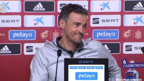 Luis Enrique, en rueda de prensa en Las Rozas