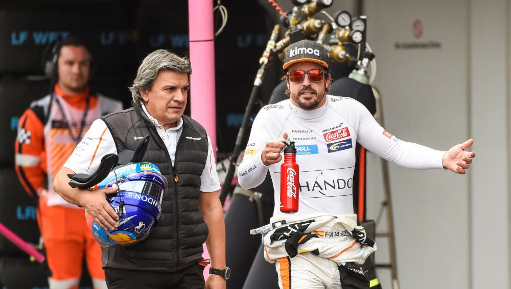 Fernando Alonso, durante el GP de México