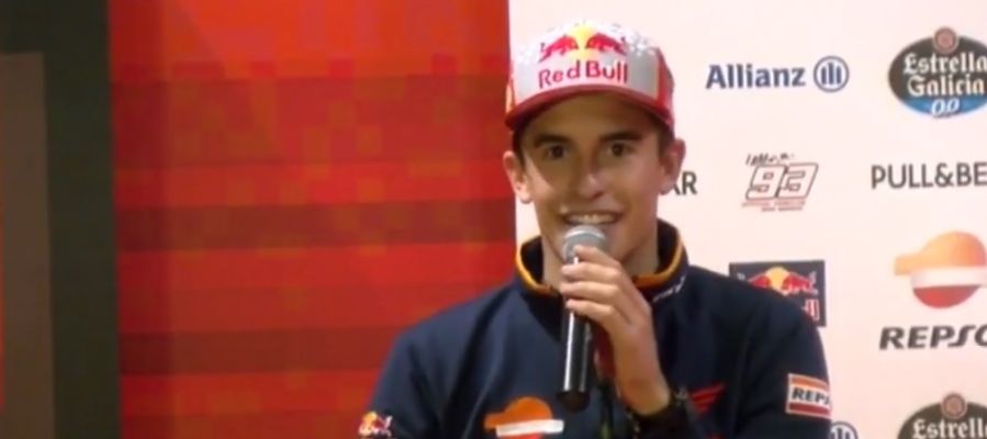 Marc Márquez, durante la fiesta en Cervera Marc Márquez, durante la fiesta en Cervera