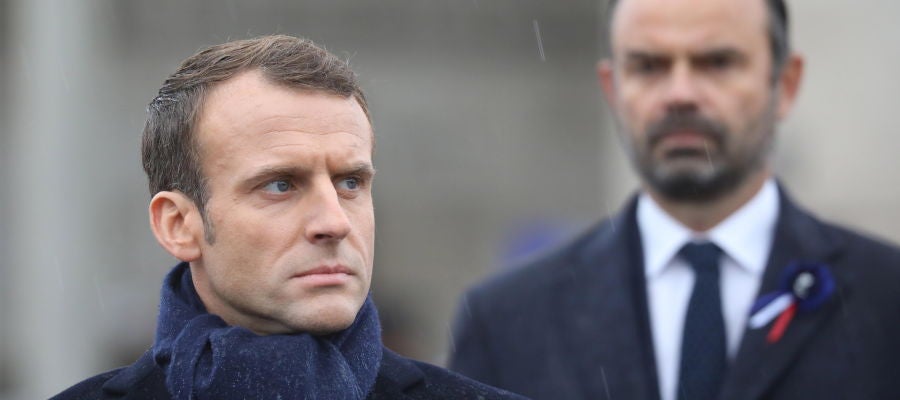 Emmanuel Macron durante los actos del centenario del Armisticio Emmanuel Macron durante los actos del centenario del Armisticio