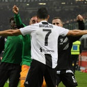 Cristiano Ronaldo celebra su gol ante el Milan
