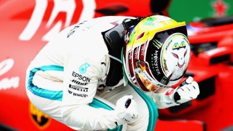 Lewis Hamilton celebra una victoria
