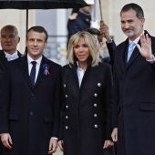 Emmanuel Macron y el rey Felipe VI, en los actos conmemorativos del fin de la Primera Guerra Mundial