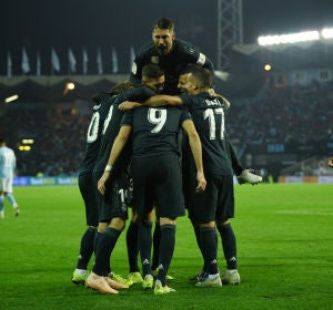 El Real Madrid celebra un gol El Real Madrid celebra un gol