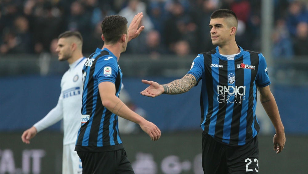 El Atalanta celebra un gol contra el Inter
