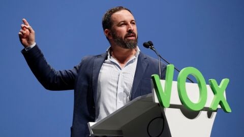 Santiago Abascal en un acto de VOX en Sevilla