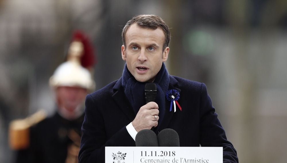 Emmanuel Macron en el centenario del Armisticio