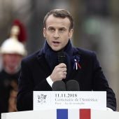 Emmanuel Macron en el centenario del Armisticio