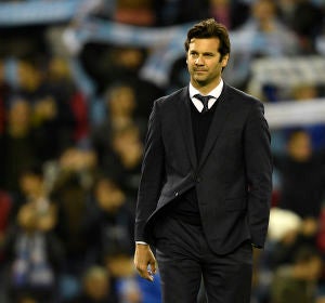 Solari, durante el partido contra el Celta de Vigo Solari, durante el partido contra el Celta de Vigo