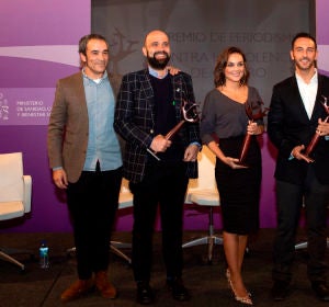 Javier Cancho, David Del Cura, Mónica Carrillo e Isaac Asenjo Javier Cancho, David Del Cura, Mónica Carrillo e Isaac Asenjo