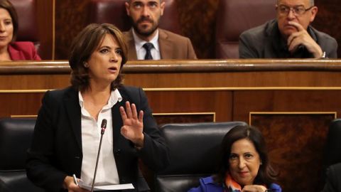 La ministra de Justicia, Dolores Delgado, en el Congreso