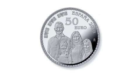 Monedas de la Familia Real con motivo del 50 aniversario del Rey