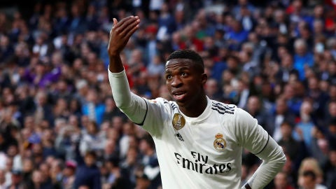 Vinicius, durante un partido con el Real Madrid