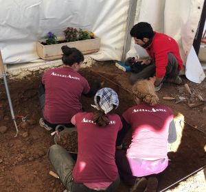 El equipo de arqueólogos trabajan en la fosa común del cementerio San José de Castellón. El equipo de arqueólogos trabajan en la fosa común del cementerio San José de Castellón.