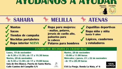 Maternando Recogida solidaria
